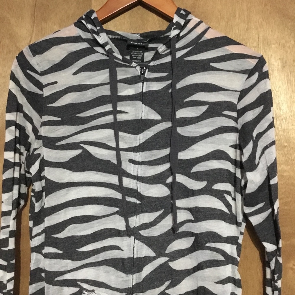 Tiger Print Zipper Down
